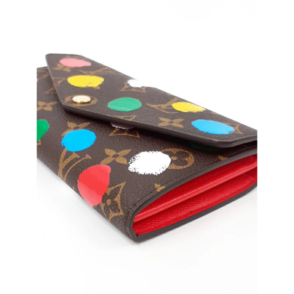 Louis Vuitton LV YK Portefeuille Sarah NM Yayoi Kusama Bi fold Long Wallet - Picture 5 of 5